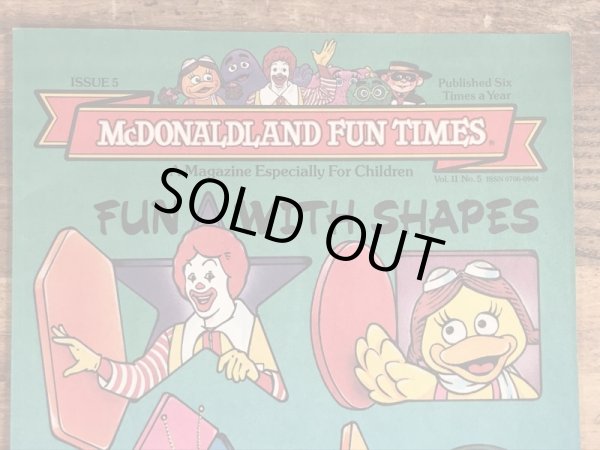 80’s　ヴィンテージ　マクドナルド　ファンタイムズ　グリマス　マガジン　雑貨
