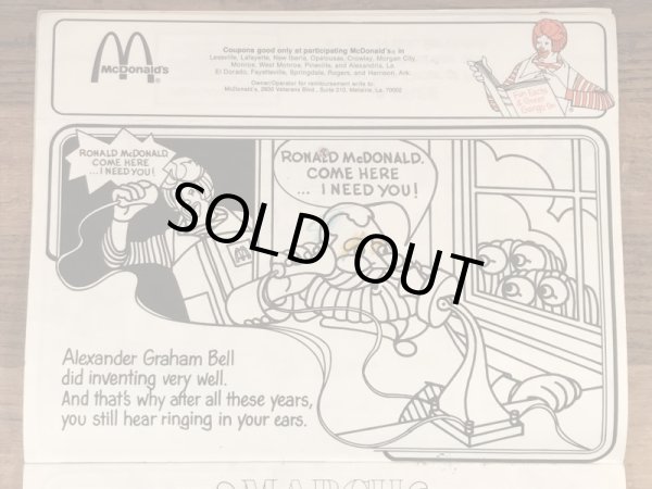 80’s　ヴィンテージ　マクドナルド　塗り絵　ロナルド　雑貨