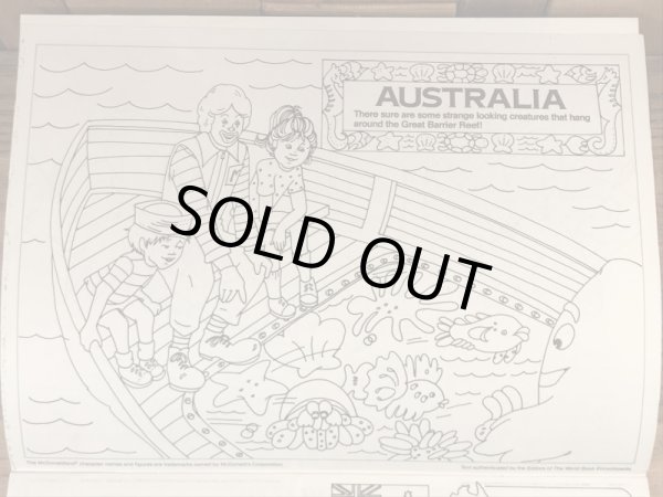 80’s　ヴィンテージ　マクドナルド　塗り絵　ロナルド　雑貨