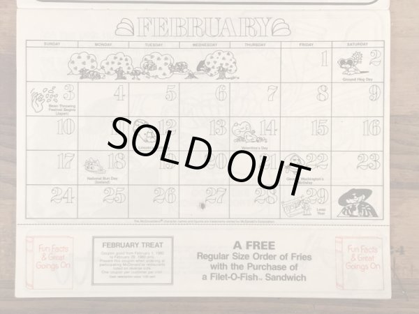 80’s　ヴィンテージ　マクドナルド　塗り絵　ロナルド　雑貨