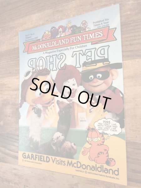 McDonaldland Fun Times “Garfield” Magazine マクドナルド