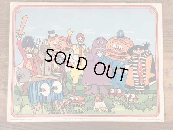 80’s　ヴィンテージ　マクドナルド　塗り絵　ロナルド　雑貨