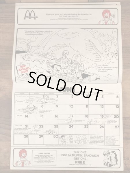80’s ヴィンテージ マクドナルド 塗り絵 ロナルド 雑貨