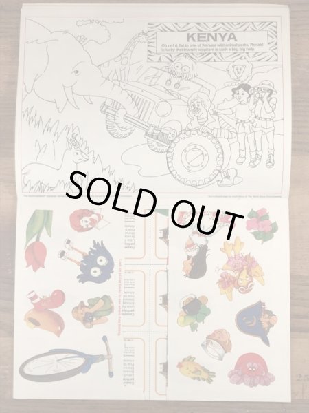 80年代　ビンテージ　マクドナルド　カラーリングブック　ロナルド　カレンダー　雑貨