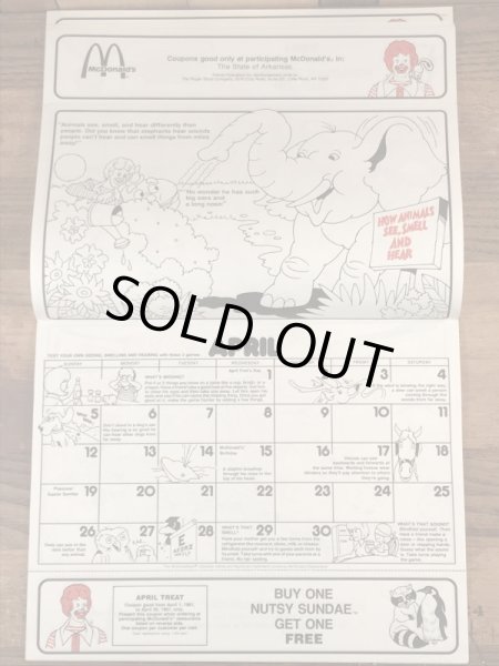 80年代 ビンテージ マクドナルド カラーリングブック ロナルド 雑貨