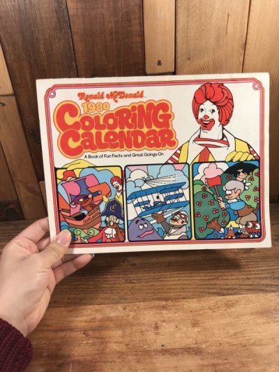 画像3: Ronald McDonald “1980” Coloring Calendar　マクドナルド　ビンテージ　カラーリングブック　ロナルド　80年代