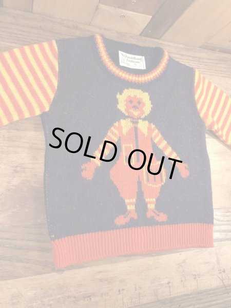 70年代頃のマクドナルドのロナルドのビンテージのキッズセーター