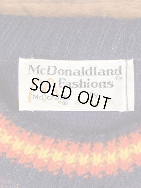 70年代頃のマクドナルドのロナルドのビンテージのキッズセーター