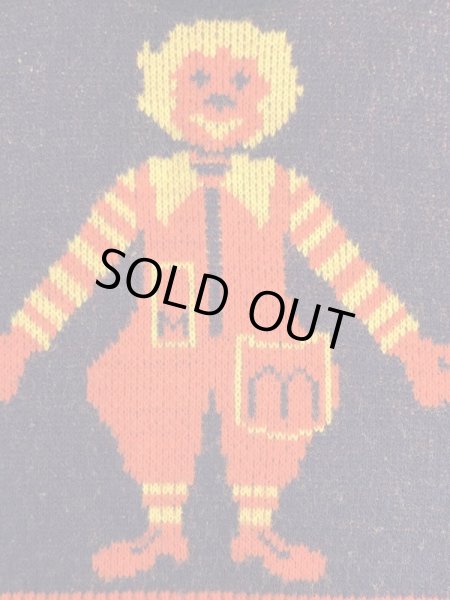 70’sのマクドナルドのロナルドのヴィンテージの子供用セーター