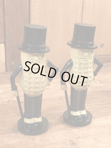 50〜60年代頃の企業キャラクターのミスターピーナッツのビンテージのソルト＆ペッパー