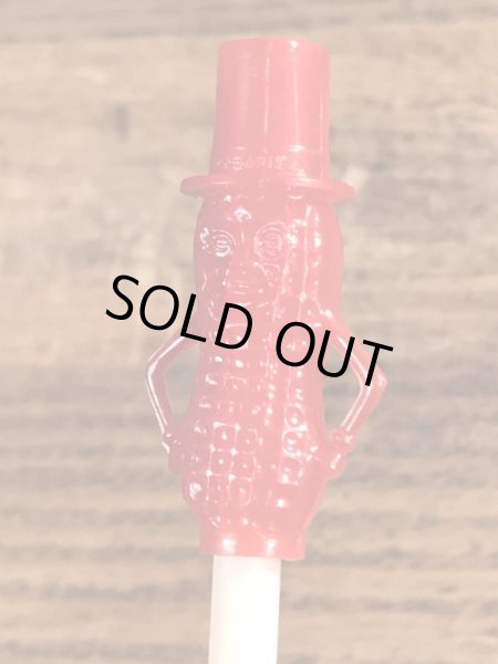 50~60年代頃のアドバタイジングキャラクターのミスターピーナッツのビンテージのストロー