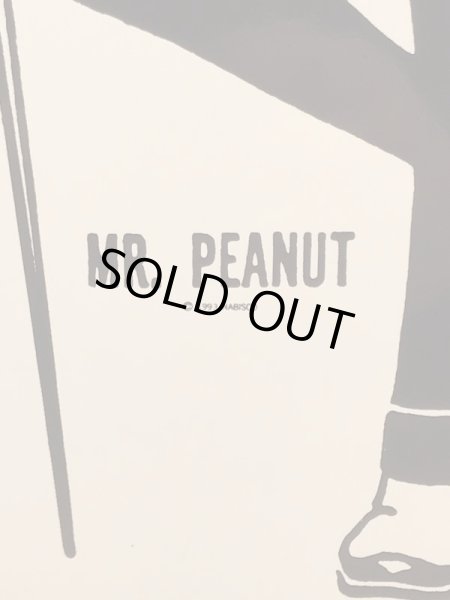 90’sのアドバタイジングキャラクターのミスターピーナッツのヴィンテージのメタルサイン