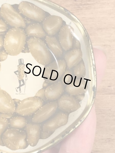 50~60’sのアドバタイジングキャラクターのミスターピーナッツのヴィンテージの容器