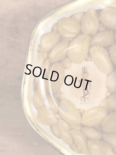 50~60年代頃のアドバタイジングキャラクターのミスターピーナッツのビンテージの容器