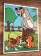 80年代頃のディズニーのきつねと猟犬のビンテージの木製パズル