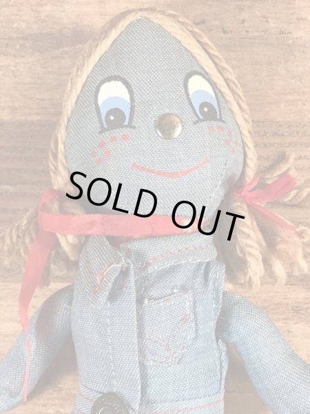 70年代頃のリーバイスのビンテージのデニムのラグドール