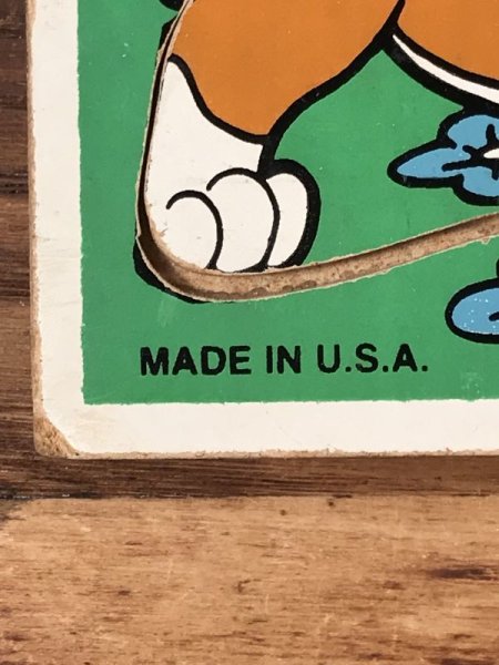 80’sのディズニーのきつねと猟犬のヴィンテージのウッドパズル