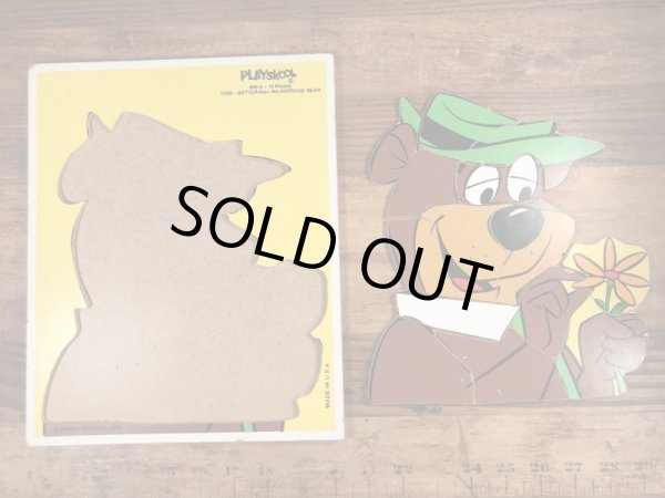 80年代頃のヨギベアのビンテージのウッドパズル