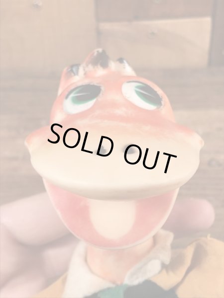 60年代頃のフリントストーンのディノのビンテージのパペット人形