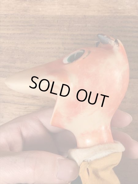 60’sのフリントストーンのディノのヴィンテージのハンドパペット