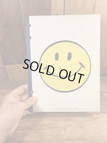 70’sのスマイルフェイスのヴィンテージのルーズリーフ