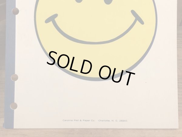 70’sのスマイルフェイスのヴィンテージのルーズリーフ