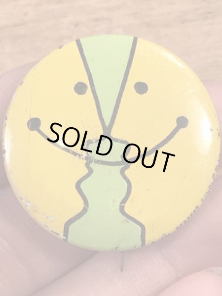 70年代頃の2トーンのスマイルのビンテージの缶バッジ