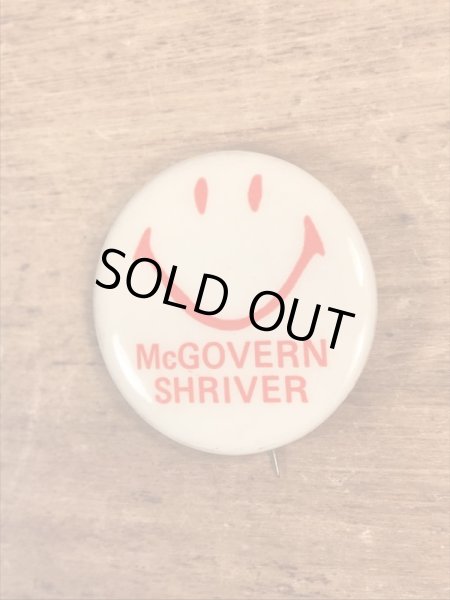 70’sの選挙時のスマイルフェイスのヴィンテージの缶バッチ