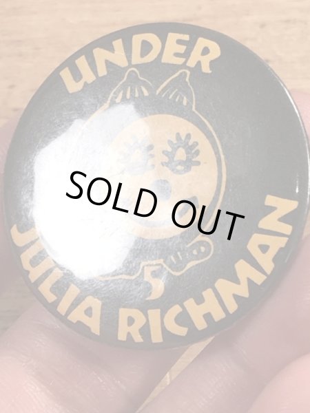 70’sのスマイルフェイスのキャラクターのヴィンテージの缶バッチ