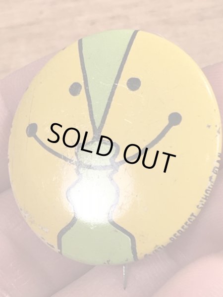 70’sの2トーンのスマイルフェイスのヴィンテージの缶バッチ