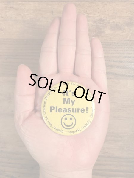 70年代頃の企業物のスマイルのビンテージの缶バッチ