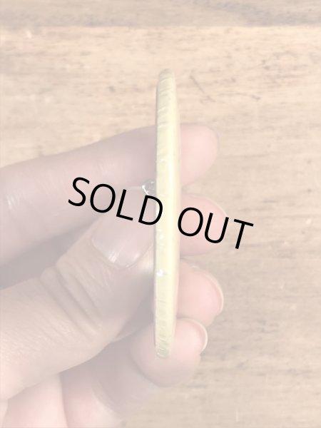 70年代頃のScabs Ugh!のスマイルのビンテージの缶バッジ