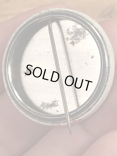 70年代頃の選挙時のスマイルが描かれたビンテージの缶バッジ