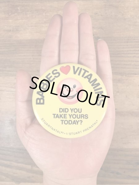 70’sの企業物のスマイルフェイスのヴィンテージの缶バッチ