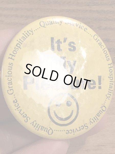 70年代頃の企業物のスマイルのビンテージの缶バッチ