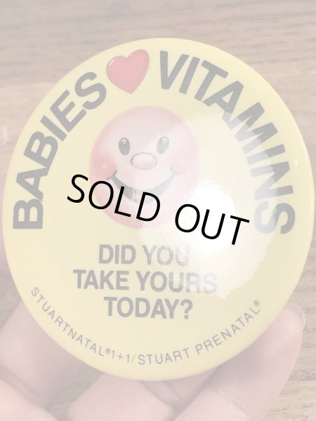 70’sの企業物のスマイルフェイスのヴィンテージの缶バッチ