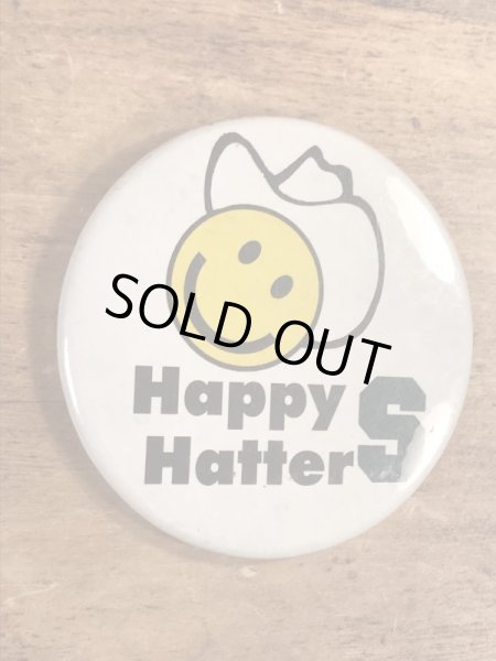 70年代頃の企業物のスマイルのビンテージの缶バッジ