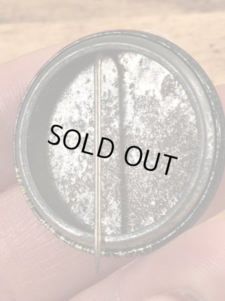 70年代頃のハイスクールのスマイルフェイスが描かれたビンテージの缶バッジ