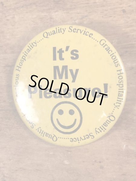 70’sの企業物のスマイルフェイスのヴィンテージの缶バッジ