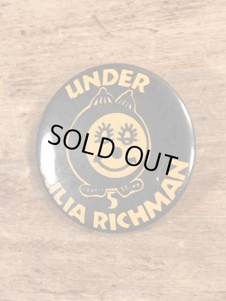 70’sのスマイルフェイスのキャラクターのヴィンテージの缶バッチ