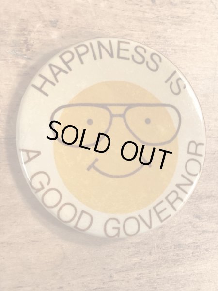 80年代頃の選挙時のスマイルのビンテージの缶バッチ