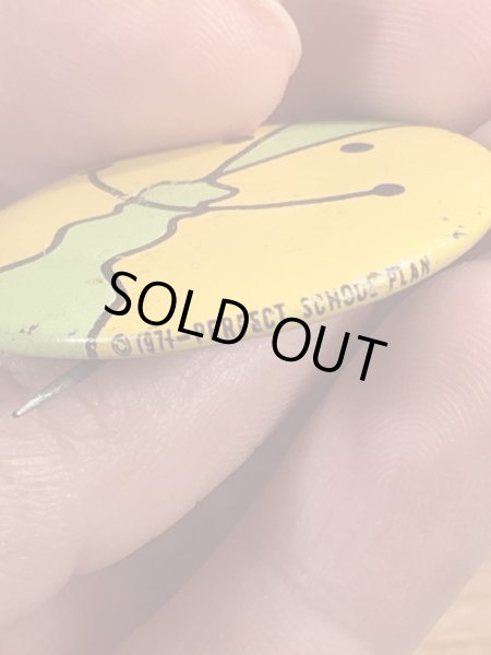 70年代頃の2トーンのスマイルのビンテージの缶バッジ