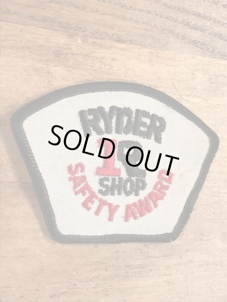 70年代頃のRyder Shop Safety Awardのビンテージの刺繡ワッペン
