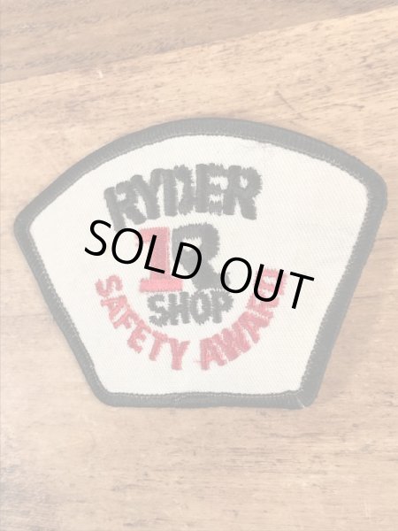 70'sのRyder Shop Safety Awardのヴィンテージの刺繡パッチ
