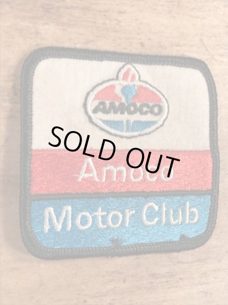 〜70年代頃のアモコモータークラブのビンテージの刺繡ワッペン