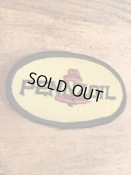 70年代頃のペンゾイルのビンテージの刺繡ワッペン