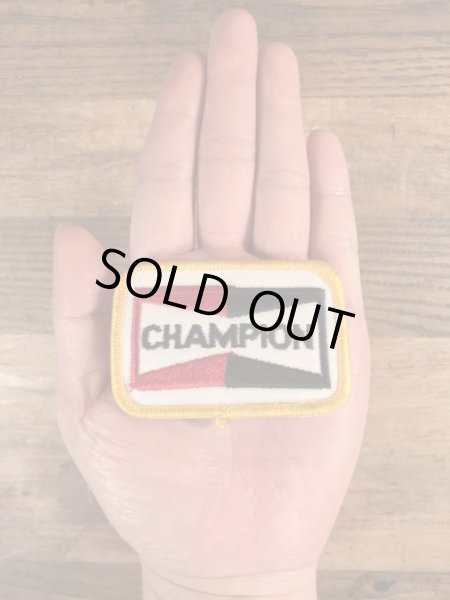 70’sのチャンピオンスパークプラグのヴィンテージの刺繡パッチ