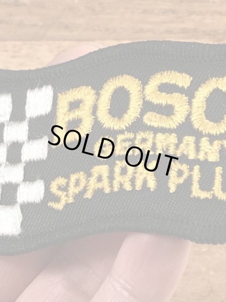 70年代頃のボッシュスパークプラグのビンテージの刺繡ワッペン