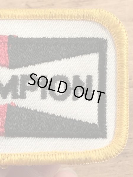 70’sのチャンピオンスパークプラグのヴィンテージの刺繡パッチ