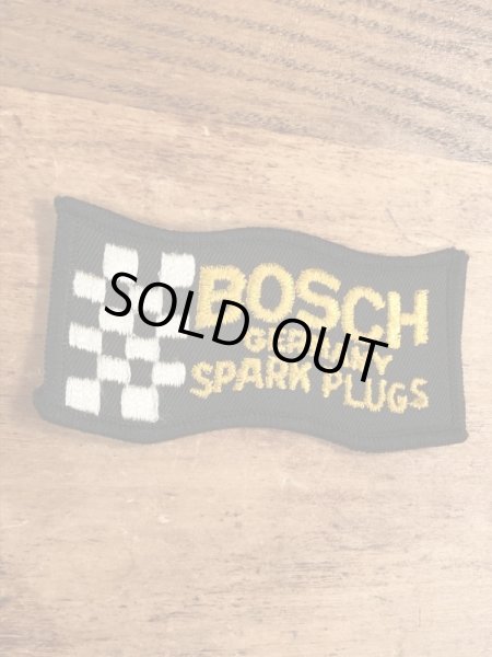 70年代頃のボッシュスパークプラグのビンテージの刺繡ワッペン